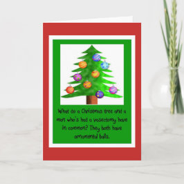 Weihnachts-Vasektomie Feiertagskarte
