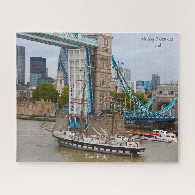 Weihnachts-Vater-Tower-Bridge-Puzzle (Horizontal)