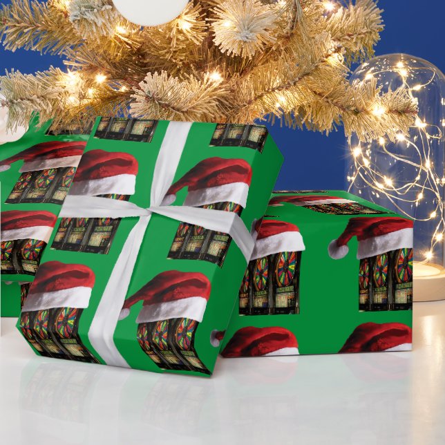 Weihnachts-Vegas-Slotmaschine Geschenkpapier (Feiertage)