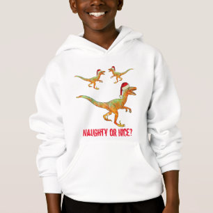 Weihnachts Velociraptor Lustiger Raptor Dinosaur Z Hoodie