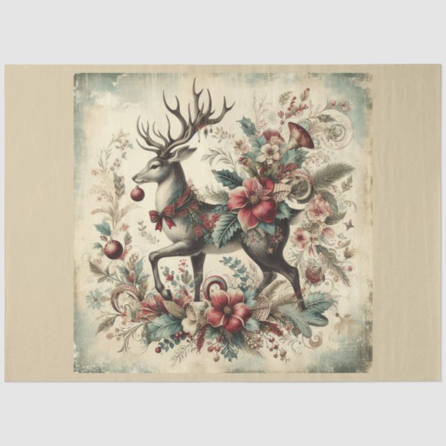 Weihnachts-Vergangenheit-Design Serie 15 Seidenpapier (Vorderseite)