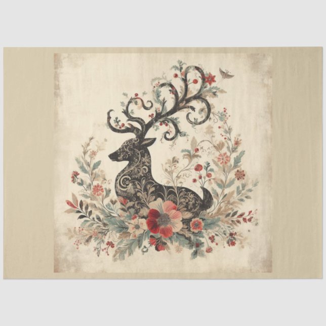 Weihnachts-Vergangenheit-Design Serie 24 Seidenpapier (Vorderseite)