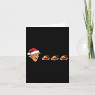 Weihnachts-Video-Spiel Trump Gesicht Ess Türkei Sp Karte