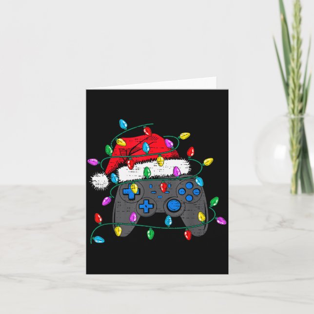 Weihnachts-Videospiel-Controller-Hut Santa Gamer B Karte (Vorderseite)