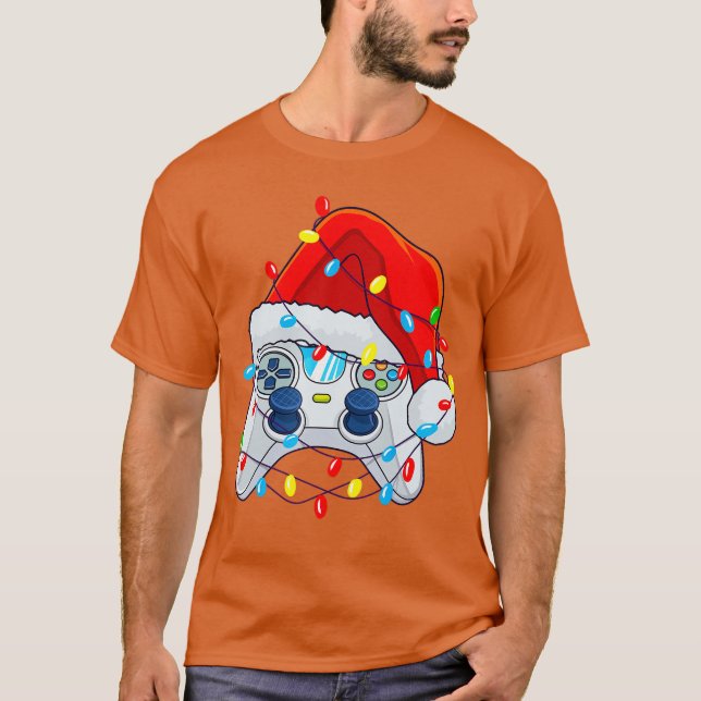 Weihnachts- Videospiel- Controller Santa Gamer Jun T-Shirt (Vorderseite)
