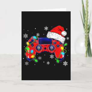 Weihnachts-Videospiel-Controller-Santa-Hut-Gamer-B Karte