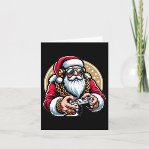 Weihnachts-Videospiel-Santa-Gamer-Xmas Karte