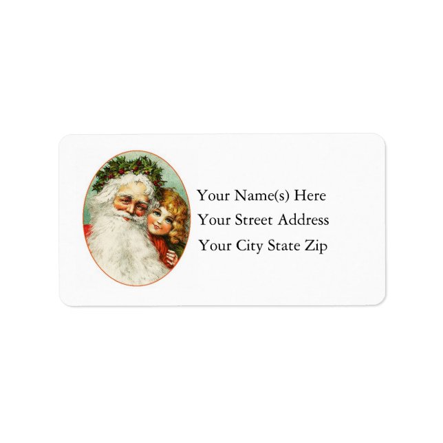 Weihnachts-Vintag-Adressetikett Adressaufkleber (Vorne)