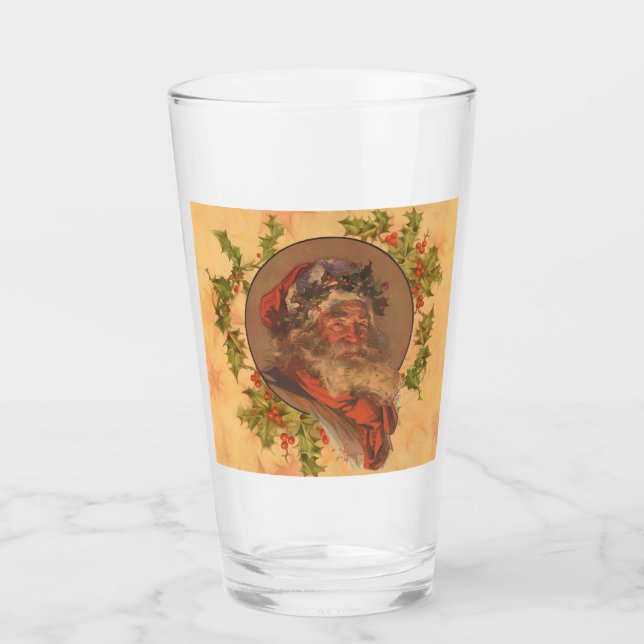 Weihnachts-Vintag-Portrait Glas (Vorderseite)