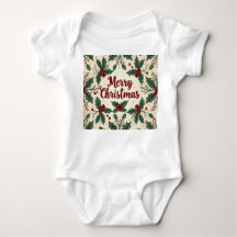 Weihnachts Vintag Style Baby Bodysuits