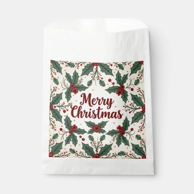 Weihnachts Vintag Style Gefälligkeitstaschen Geschenktütchen (Vorderseite)