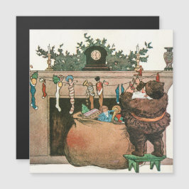 Weihnachts-Vintage Kunstfertigungskarte Magnetkarte