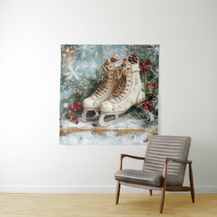 Weihnachts-Vintage Tapestry Wandteppich