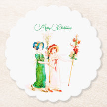 Weihnachts-Vintager personalisierter Untersetzer