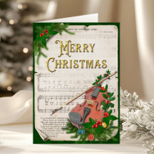 Weihnachts-Violine Vintage Notizzettel Elegante