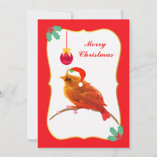 Weihnachts-Vogel-Flat-Feiertagskarte Feiertagskarte