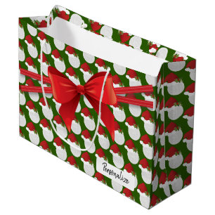 Weihnachts-Volleyball-Muster - Groß Große Geschenktüte