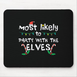 Weihnachts-wahrscheinliches Party mit Elve Xmas Fa Mousepad