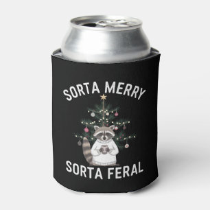 Weihnachts-Waschbär Einigermaßen Fröhlich Einigerm Dosenkühler