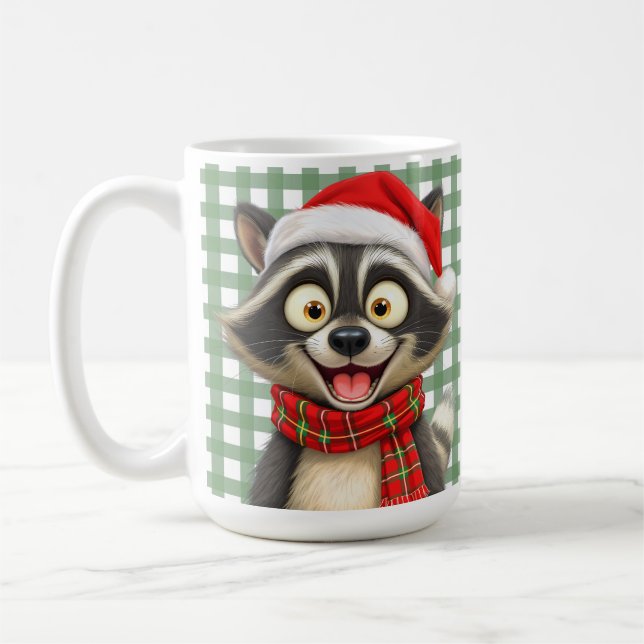 Weihnachts-Waschbär Kaffeetasse (Links)