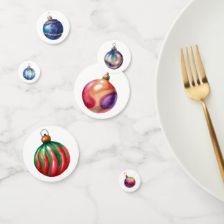 Weihnachts Wasserfarbe Bauble Table Scatter Konfetti