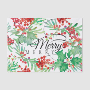 Weihnachts-Wasserfarbe Heilige Rote Grün Merry-Scr Seidenpapier