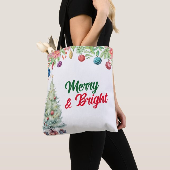 Weihnachts-Wasserfarben-Feier  Tasche (Von Nahem)