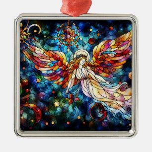 Weihnachts Wasserfarben gestanztes Glas Ornament Aus Metall