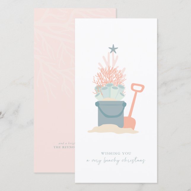 Weihnachts-Weihnachts-Foto am Meer Weihnachtskarte (Vorne/Hinten)