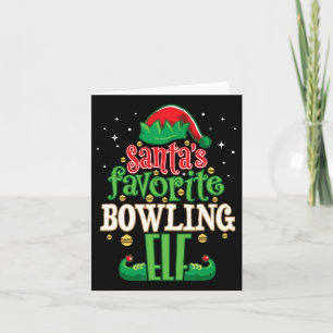 Weihnachts-Weihnachts-Matching Bo, Bowling Elf Karte