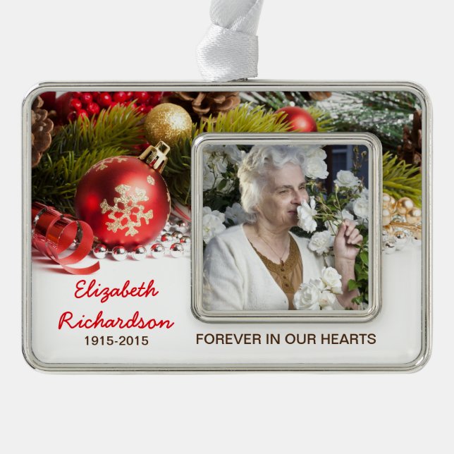 Weihnachts Weihnachts-Weihnachtsdekorationen zum F Rahmen-Ornament Silber (Vorderseite)