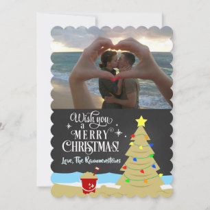 Weihnachts-Weihnachtsbaum Chalkboard Holiday Foto  Ankündigung