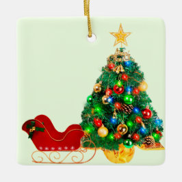 Weihnachts-Weihnachtsbaum Keramikornament