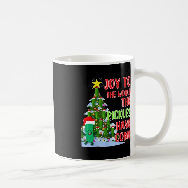 Weihnachts-Weihnachtsbaum Lichter Spaß Pickle Gesc Kaffeetasse (Rechts)