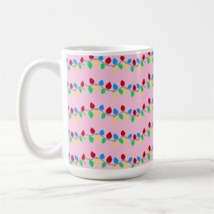 Weihnachts-Weihnachtsbäume auf Rosa Kaffeetasse