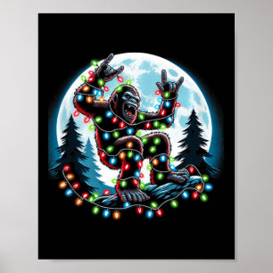 Weihnachts-Weihnachtsbäume Lichter Weihnachten Wei Poster