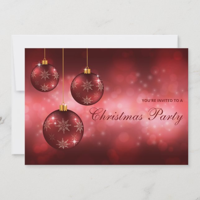 Weihnachts-Weihnachtsbäume Weihnachts-Party Einladung (Vorderseite)
