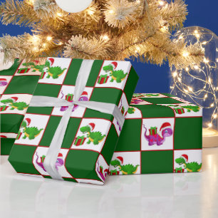 Weihnachts-Weihnachtsdinosaurier-Muster Party-Verp Geschenkpapier