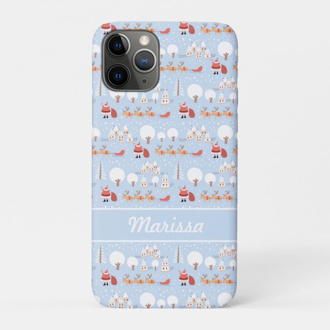 Weihnachts-Weihnachtsdorf und Fun Rentier Case-Mate iPhone Hülle (Rückseite)
