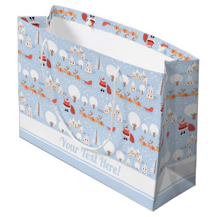 Weihnachts-Weihnachtsdorf und Fun Rentier Große Geschenktüte