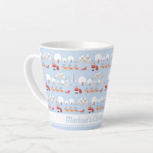 Weihnachts-Weihnachtsdorf und Fun Rentier Milchtasse