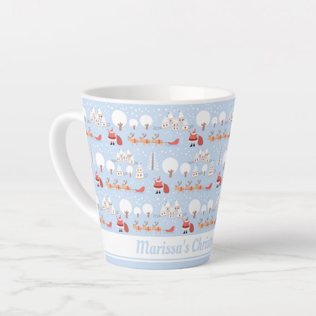Weihnachts-Weihnachtsdorf und Fun Rentier Milchtasse (Linke Ecke)