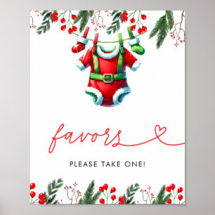 Weihnachts-Weihnachtsdusche Favoriten Schild