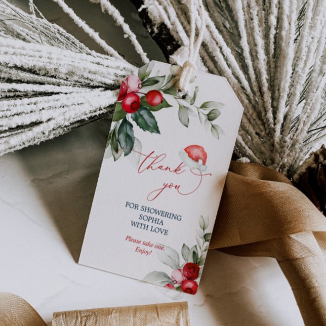 Weihnachts-Weihnachtsduschenschilder Geschenkanhänger (Von Creator hochgeladen)