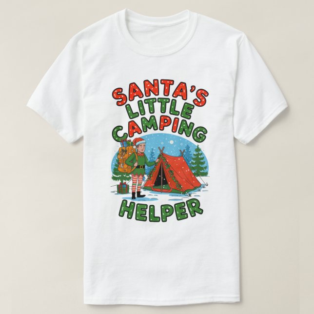 Weihnachts-Weihnachtself-Design des Weihnachtsmann T-Shirt (Design vorne)