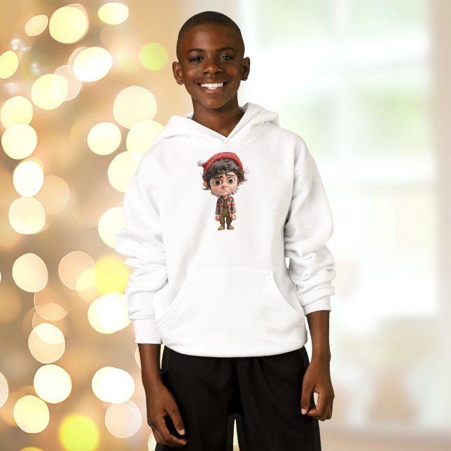 Weihnachts-Weihnachtselfenjunge Hoodie (Von Creator hochgeladen)
