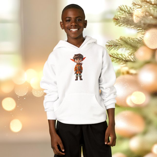 Weihnachts-Weihnachtselfenjunge Hoodie (Von Creator hochgeladen)