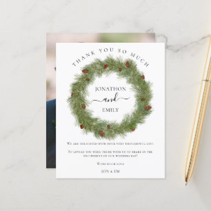 Weihnachts-Weihnachtsfeier Cone Hochzeit Danke