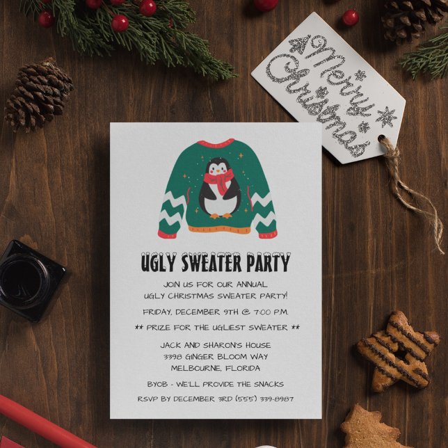 Weihnachts-Weihnachtsfeier Einladung (Ugly Christmas Sweater Christmas Party Invitation)