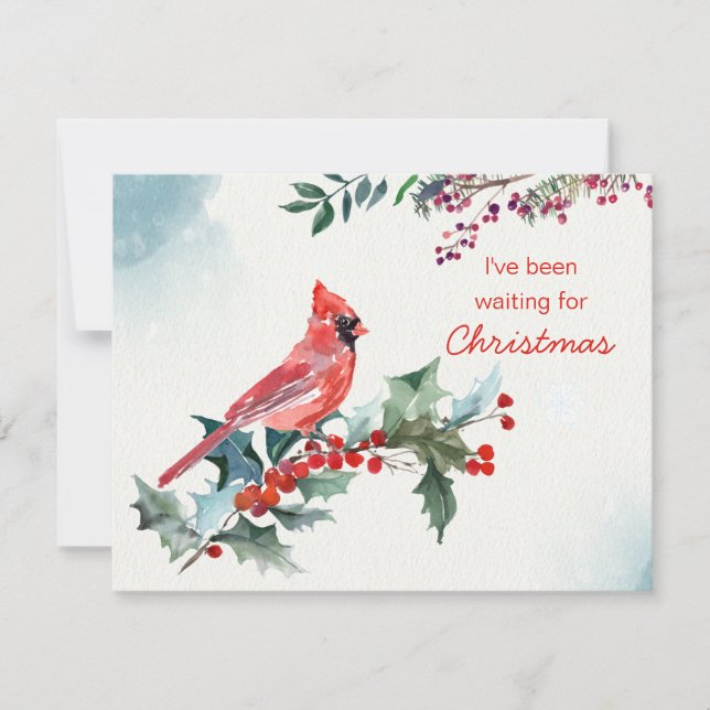 Weihnachts-Weihnachtsfeier, Roter Kardinal, Pausch Feiertagskarte (Vorderseite)